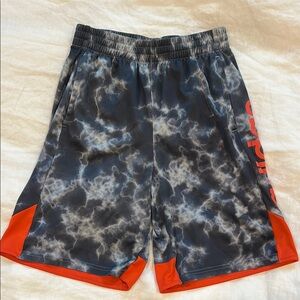 Adidas Kids Black and Orange Athletic Shorts